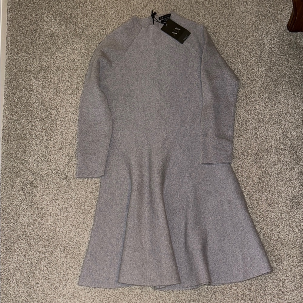 GIORGIO ARMANI GREY MOCK DRESS